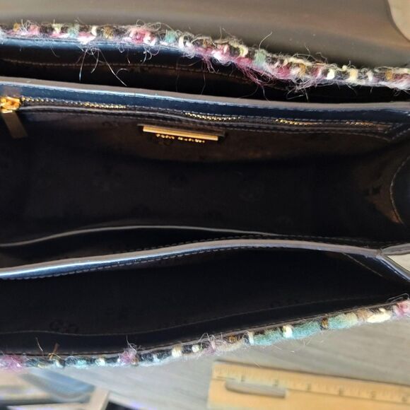 Tory Burch Shoulder Bag Womens Medium Multicolor Tweed Chain Crossbody Purse - Picture 9 of 16